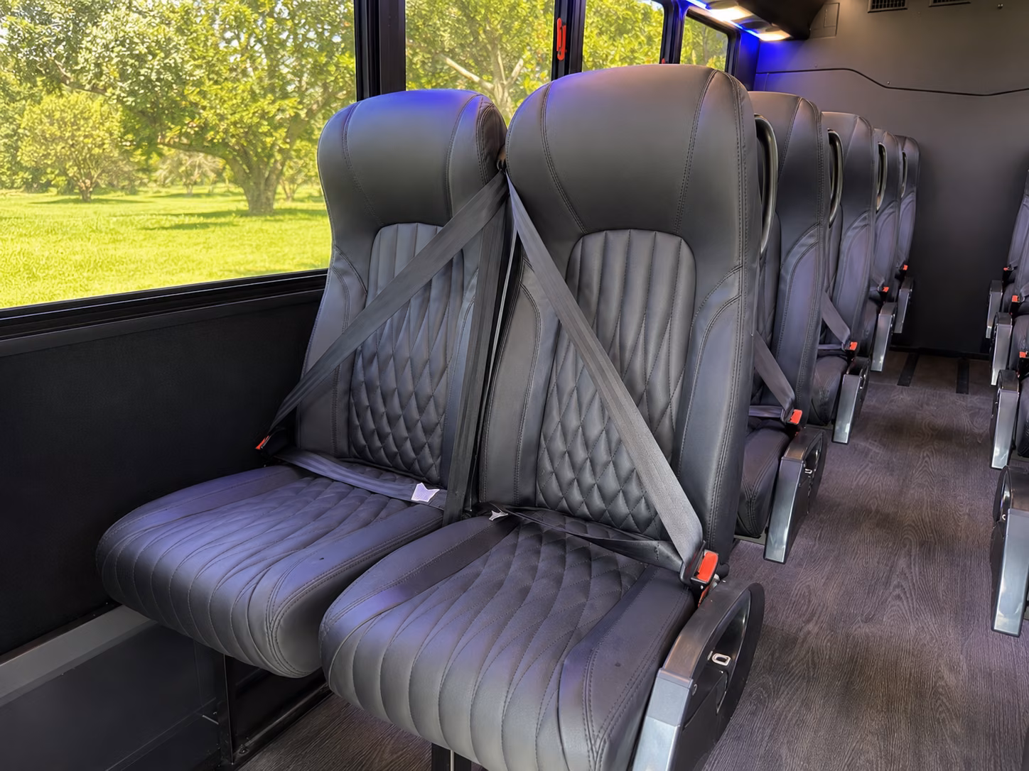 vacaville 18 passenger minibus inside