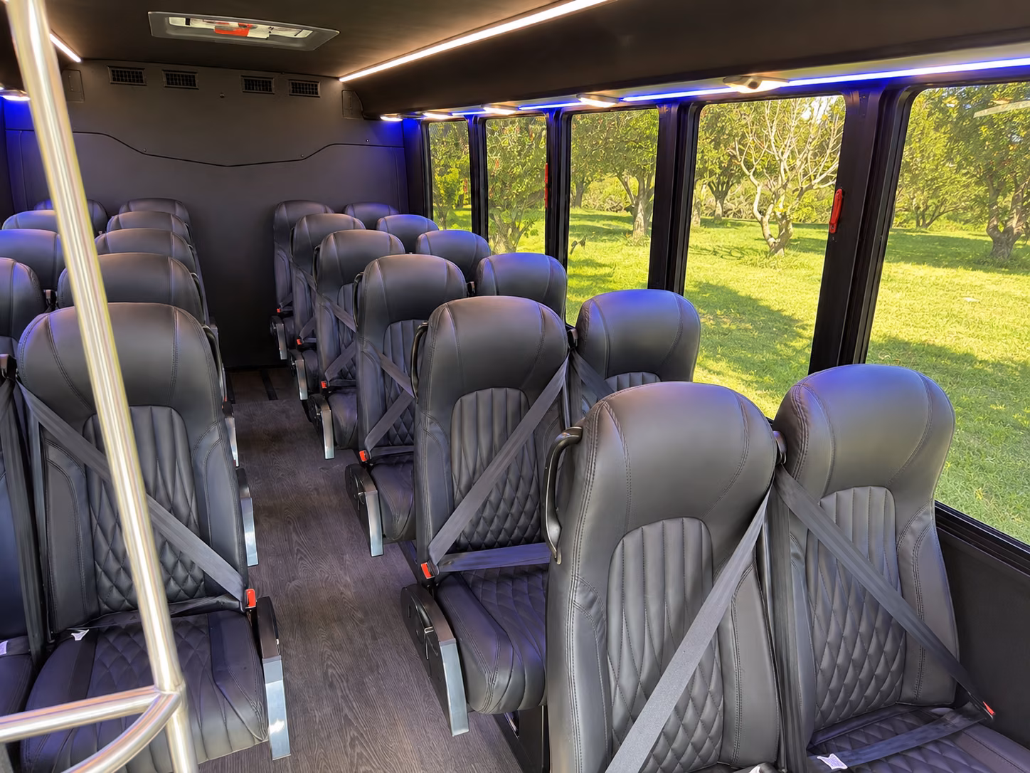 vacaville 20 passenger minibus inside