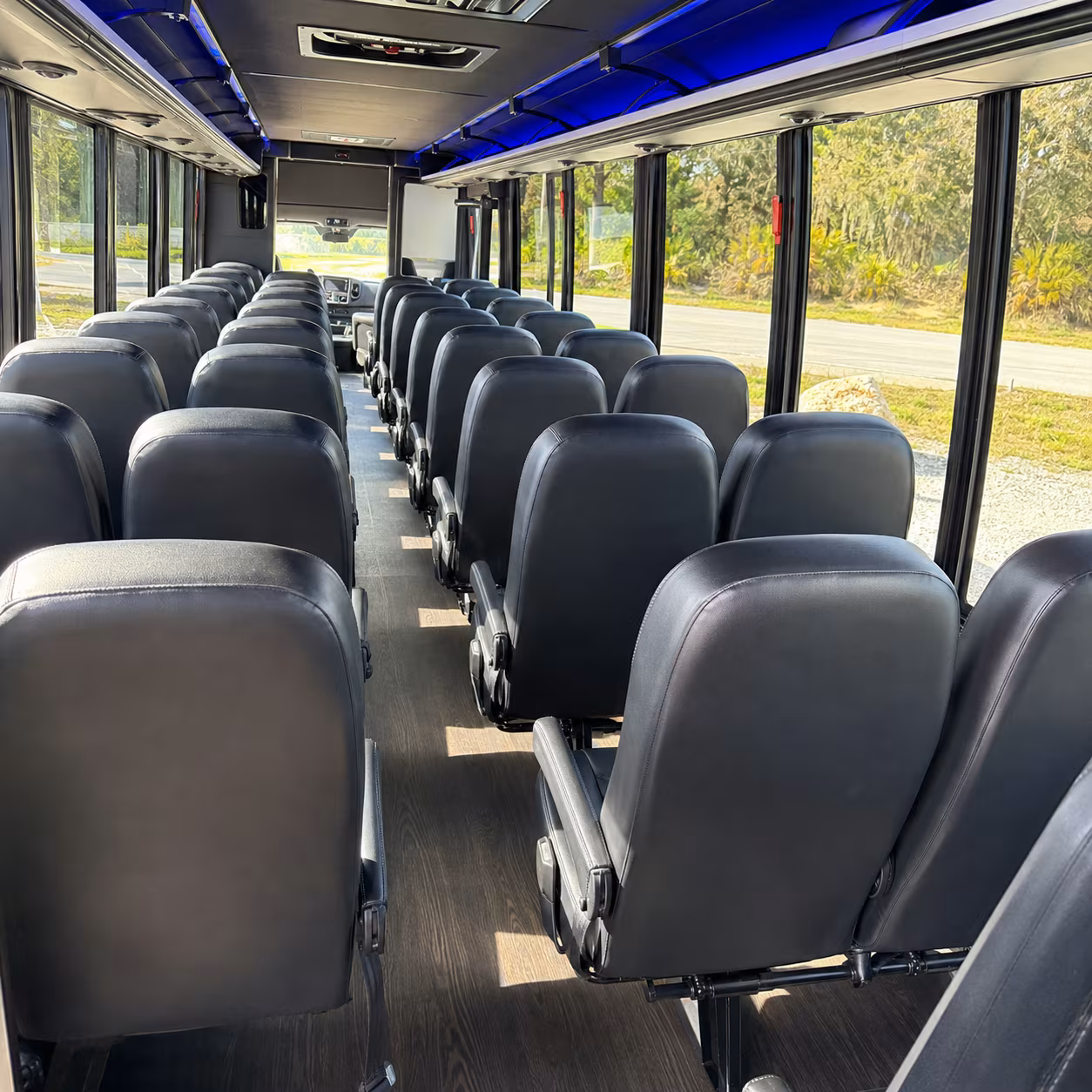 vacaville 25 passenger minibus inside
