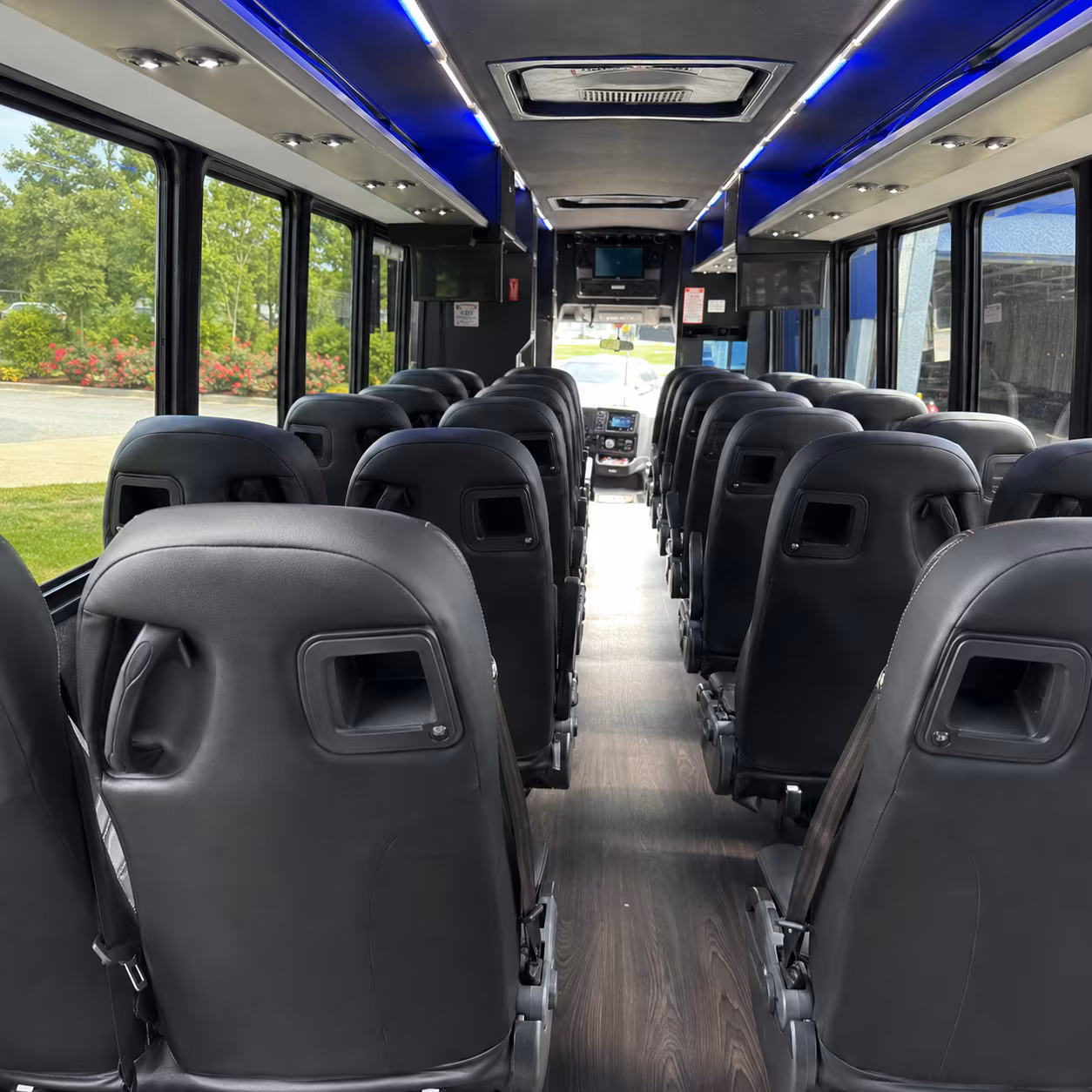 vacaville 25 passenger minibus interior