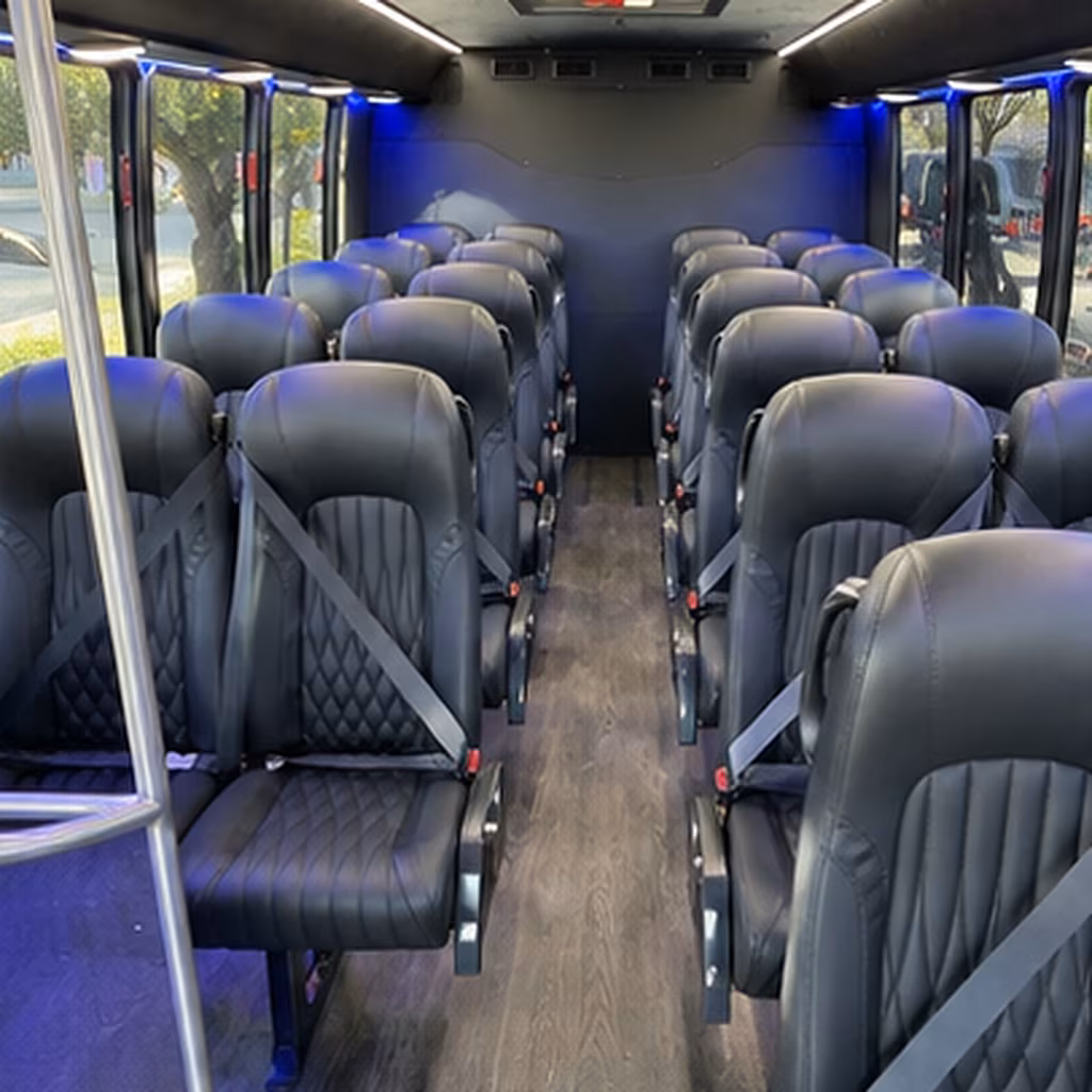 vacaville 28 passenger minibus inside