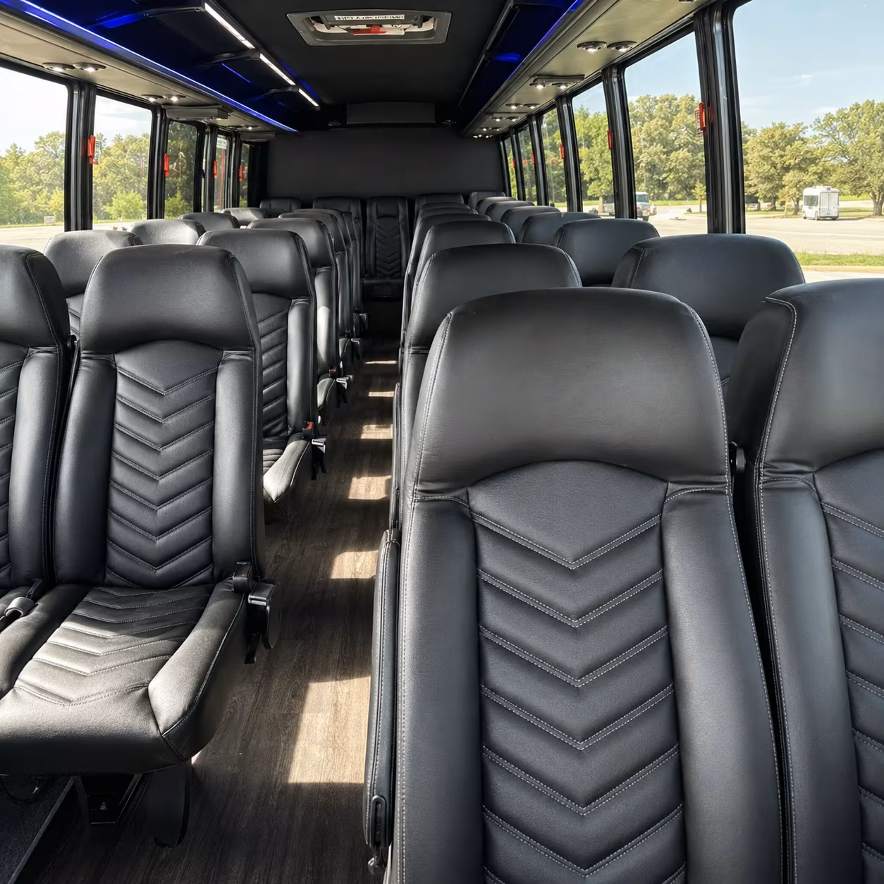 vacaville 35 passenger minibus inside
