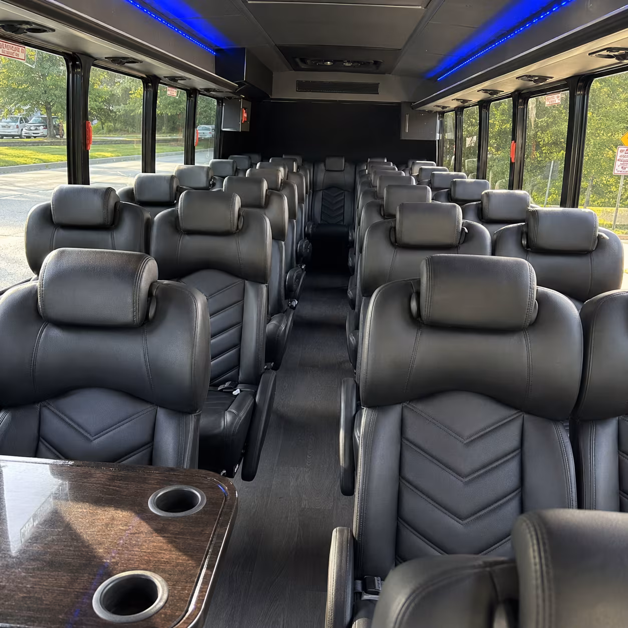 vacaville 35 passenger minibus interior