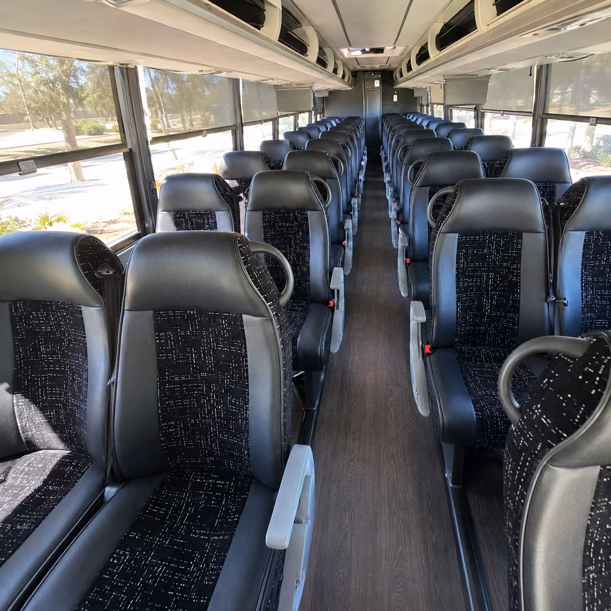 vacaville 56 passenger charter bus inside