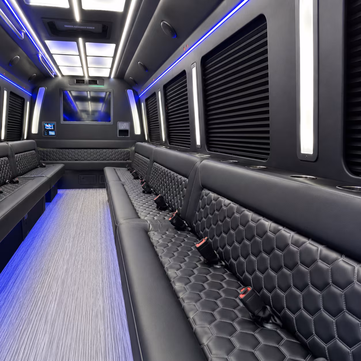 vacaville party bus interior
